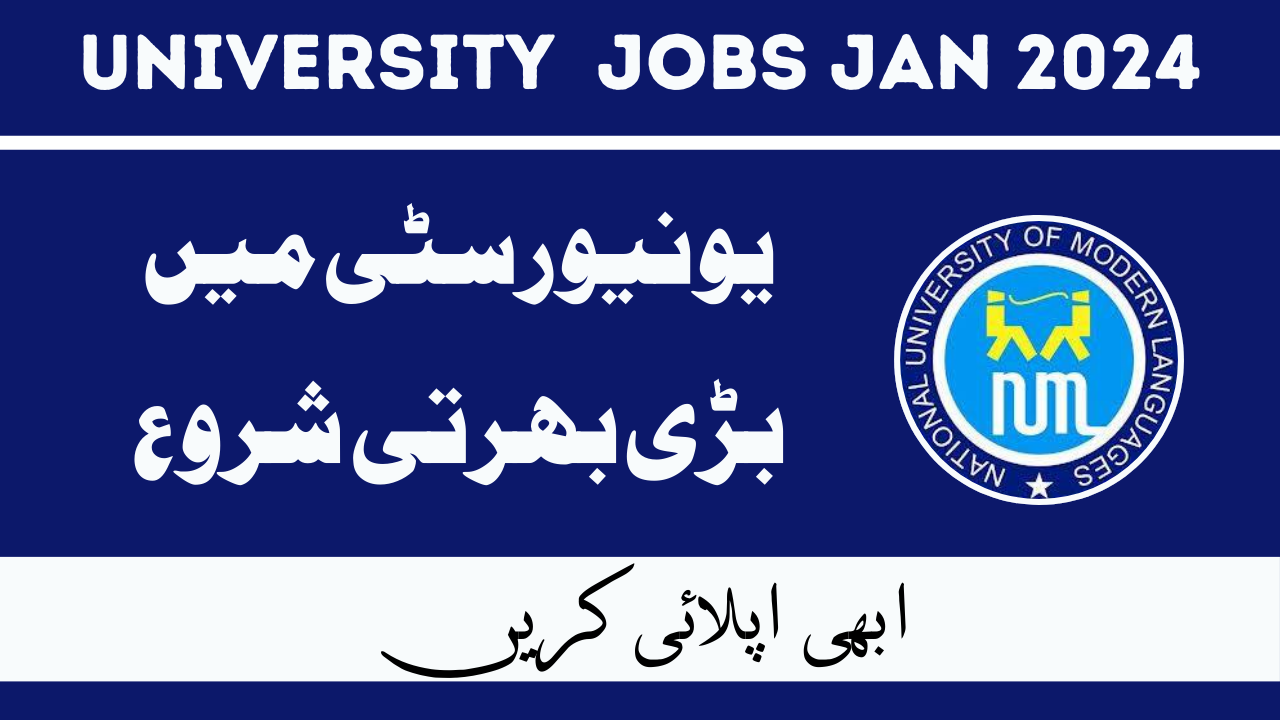 National University of Modern Language Jobs Jan 2024