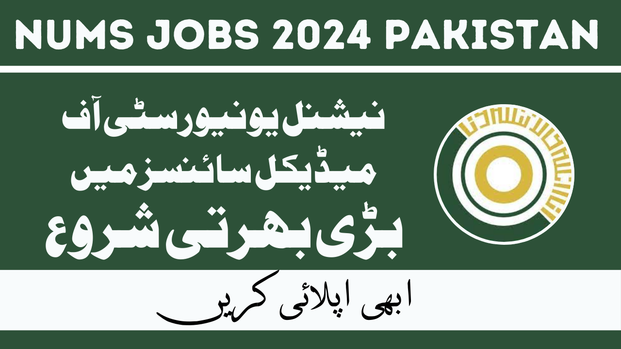 National University Of Medical Sciences Jobs Jan 2024 in Pakistan