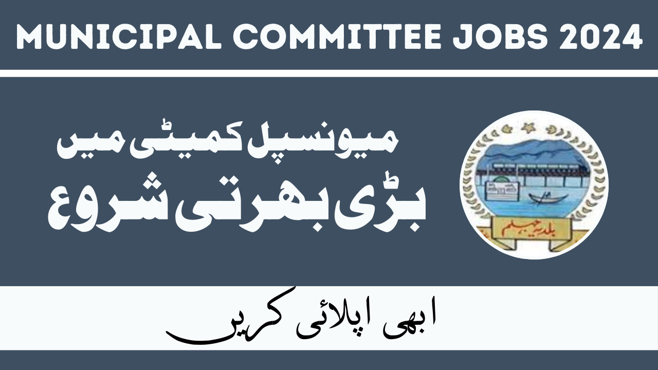 Municipal Committee Jobs Feb 2024 in Pakistan