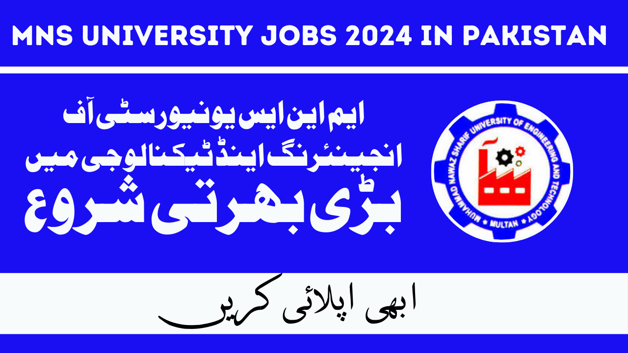 MNS University of Engineering & Technology Jobs Feb 2024 in Pakistan